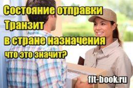 Изображение Состояние отправки – Транзит в стране назначения – что это значит